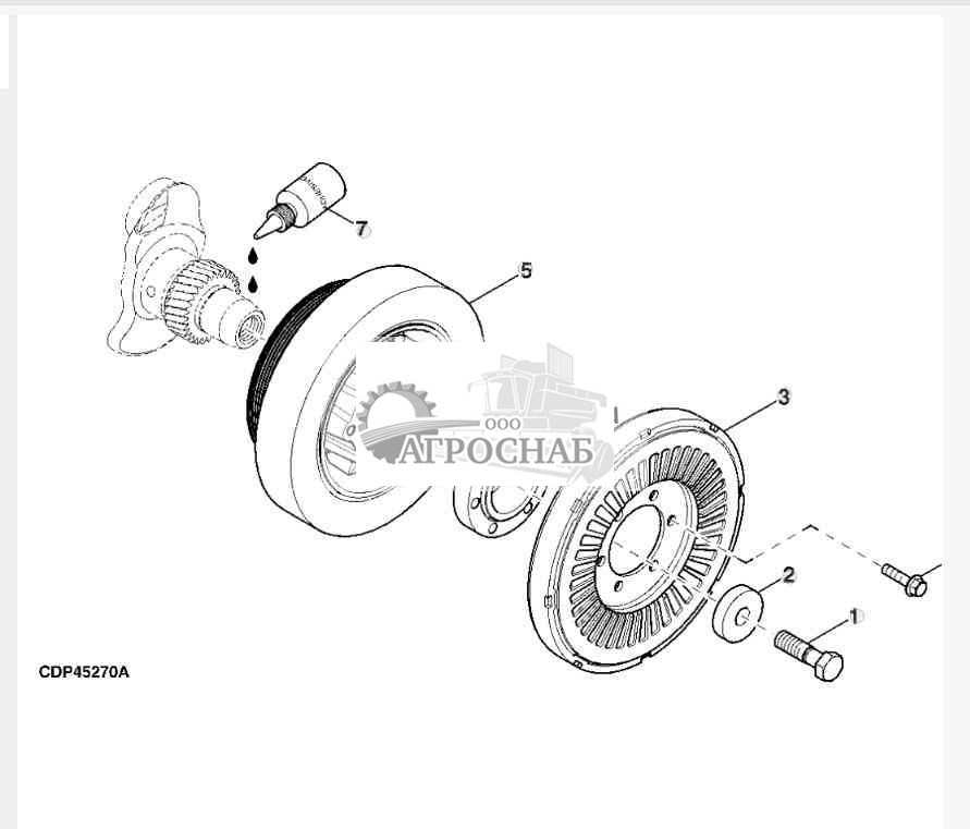 CRANKSHAFT PULLEY WITH TORSIONAL DAMPENER 